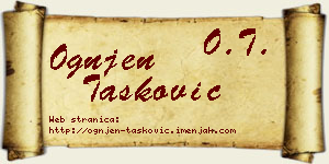 Ognjen Tasković vizit kartica
